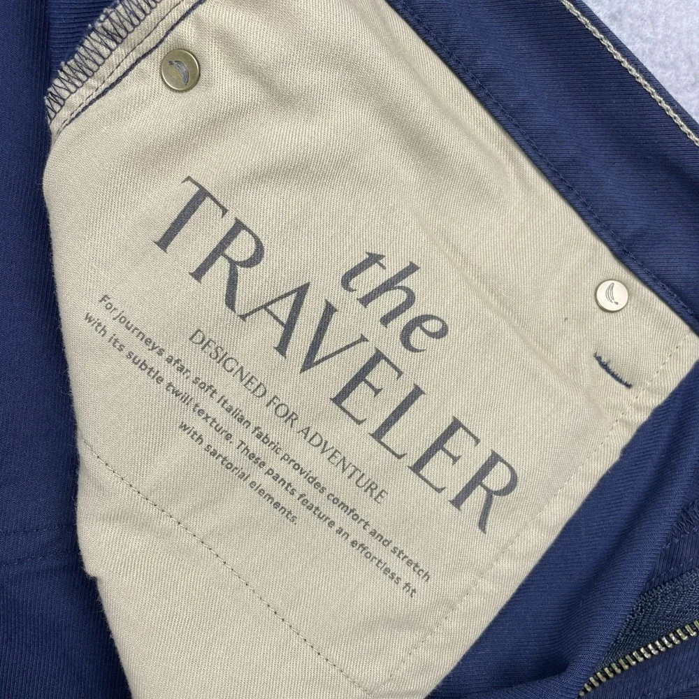 Banana Republic Pants Men 36x29 Navy Traveler Slim Twill 5-Pocket Stretch